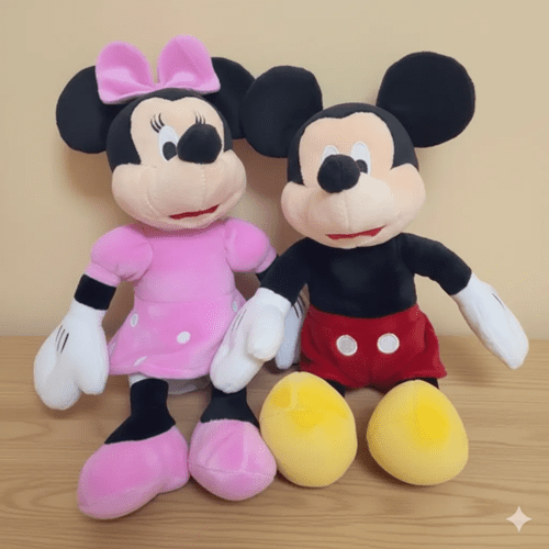 Peluche Mickey y Minnie Mouse - ¡El clásico de Disney!