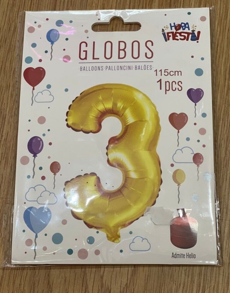 Globos números dorados - Imagen 4