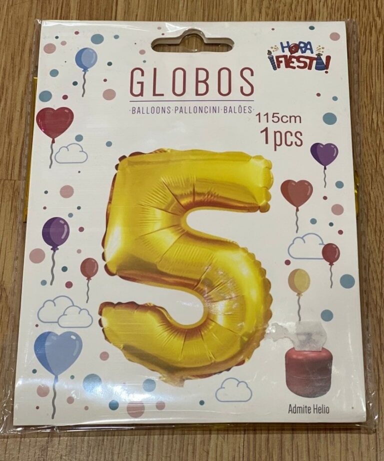 Globos números dorados - Imagen 6