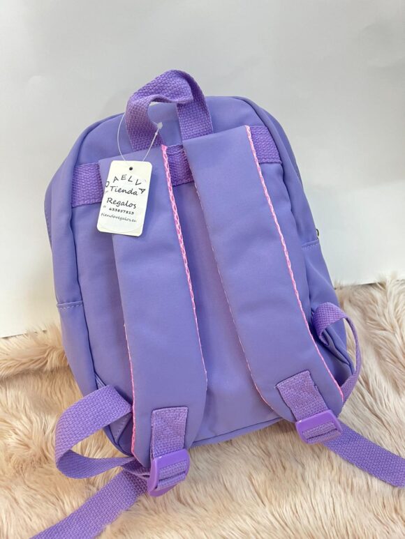 Mochila con peluche Rosa y Lila para niñas - Imagen 2