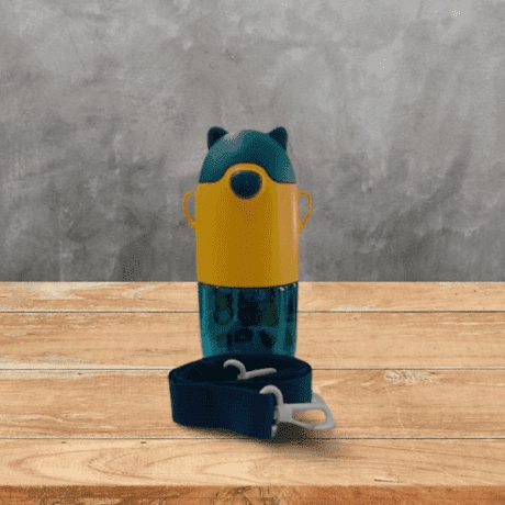 botellas de gato con orejitas kawaii amarilla