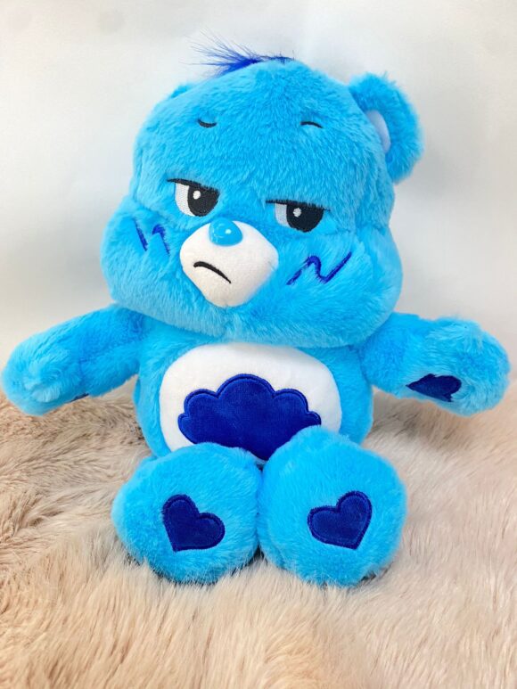 Peluche osito cariñosito en lila, rosa y azul - Imagen 3