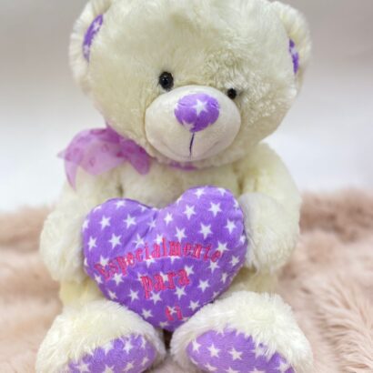 Peluche oso lila