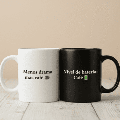Tazas Personalizadas Negro y Blanco
