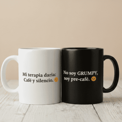 Tazas Personalizadas Negro y Blanco