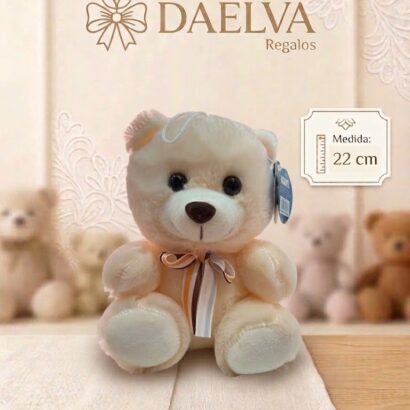 Peluche Oso Crema Suave con Lazo