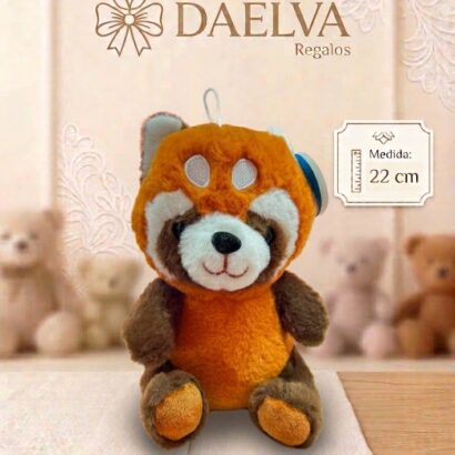 Peluche Panda Rojo Esponjoso