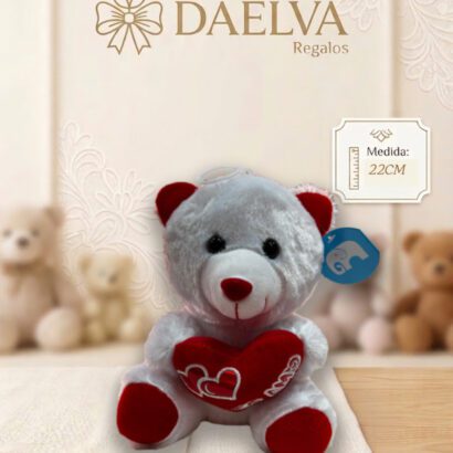 Peluche Oso Blanco con Corazón