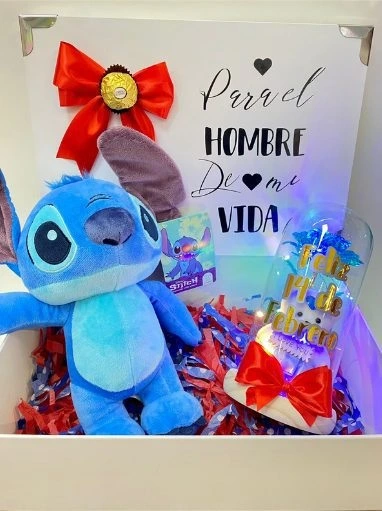Cajita con peluche para hombre "Para el hombre de mi vida"