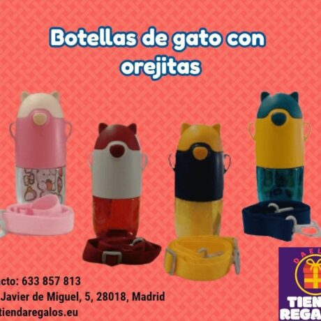 Botella de gato con orejitas
