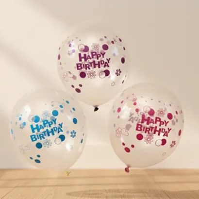 Globos Transparentes Happy Birthday
