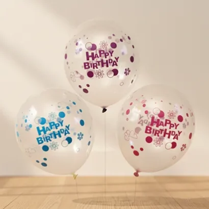 Globos Transparentes Happy Birthday