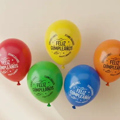 Globos de varios colores feliz cumpleaños.