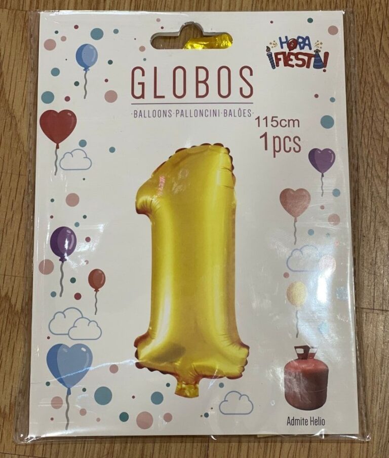 Globos números dorados