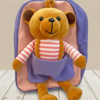 Mochila con peluche Rosa y Lila para niñas
