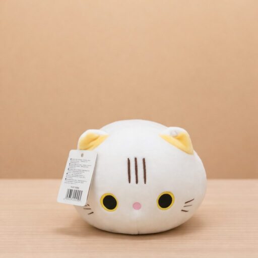 Peluche Gatos Gris y Blanco