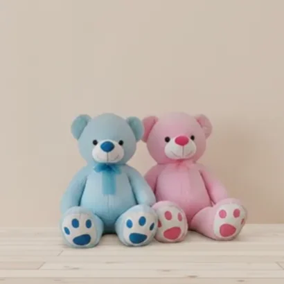 Peluches de osito color Rosa y Azul