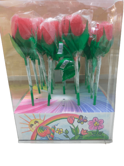Sabrosa gominola con forma de rosa chucherias snacks y dulces
