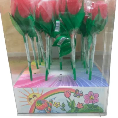 Sabrosa gominola con forma de rosa chucherias snacks y dulces