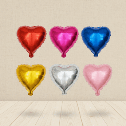 Set de Globos de Corazón en Colores