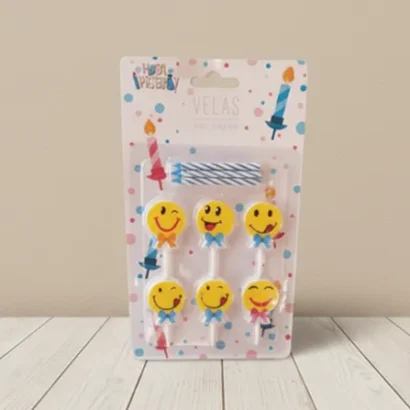 Velas de Emoticonos Divertidas para decoración