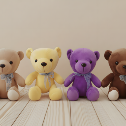 Peluches tiernos colores vivos
