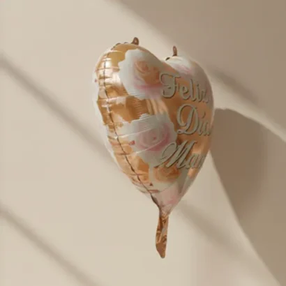 globos corazón feliz mamá