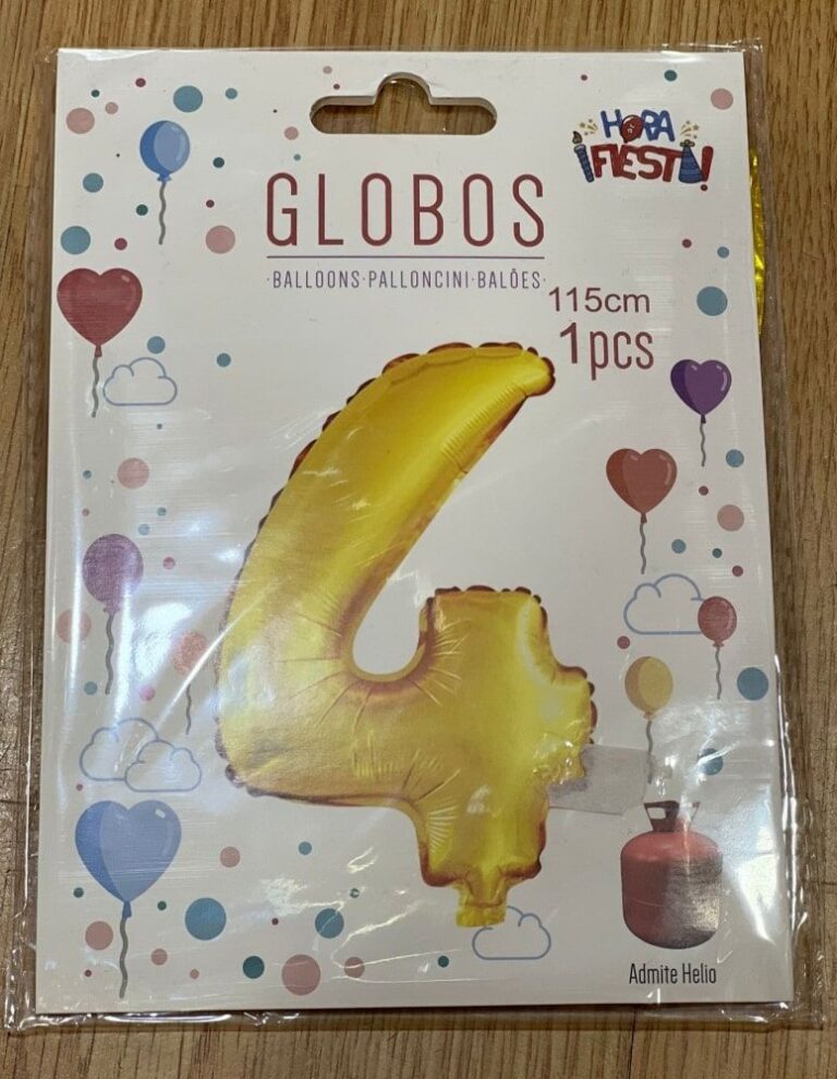 Globos números dorados - Imagen 5