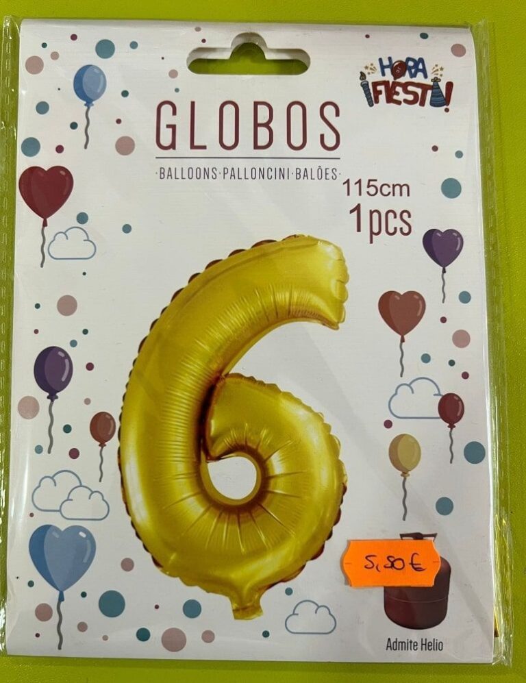Globos números dorados - Imagen 7