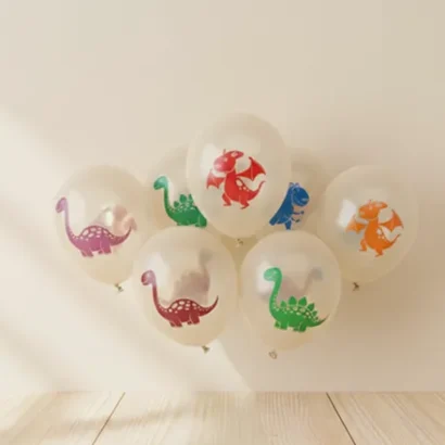 globos transparentes dinosaurios fiesta
