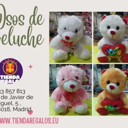 Osos de peluche de diferentes tipos y colores