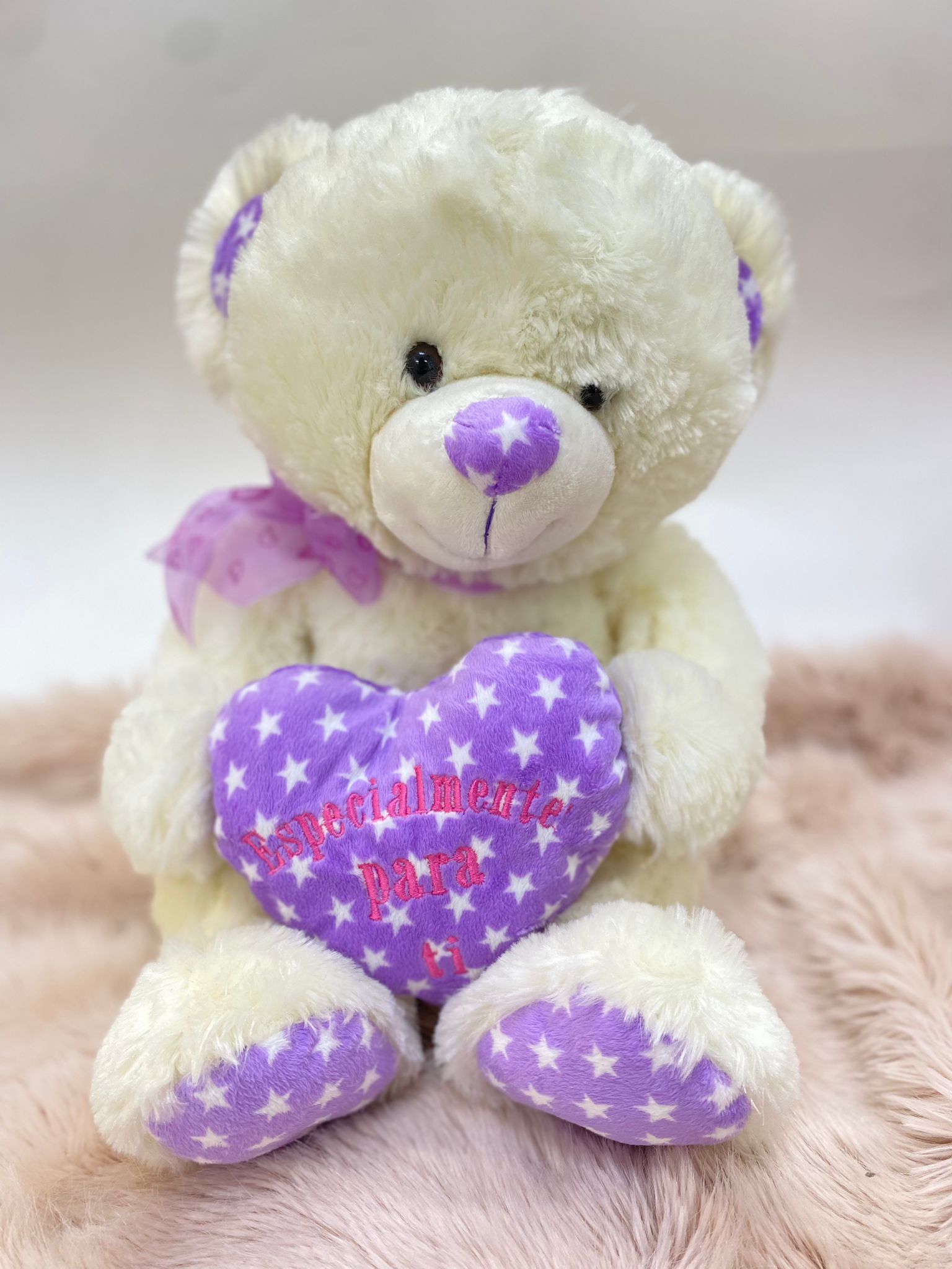 Peluche oso lila