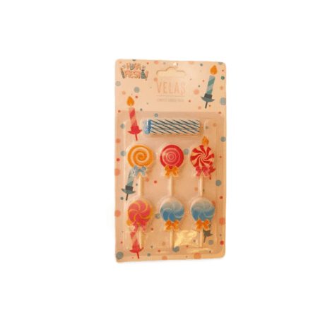 Velas con forma de piruleta para una decoración