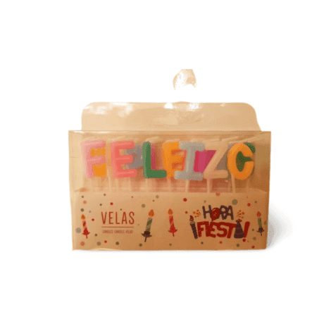 Velas de letras "Feliz Cumpleaños"