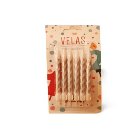 Velas clásicas doradas y plateadas