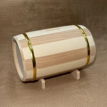 Hucha de barril de madera regalo