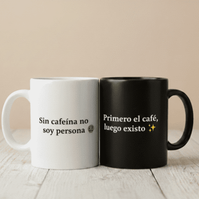 Tazas Personalizadas Negro y Blanco