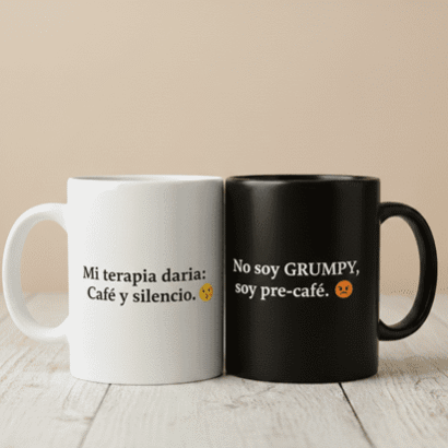 Tazas Personalizadas Negro y Blanco