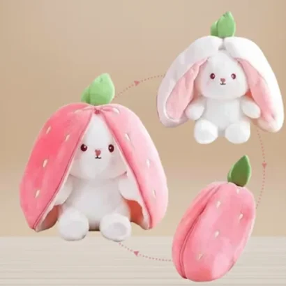 juguete de peluche de conejo de fresa
