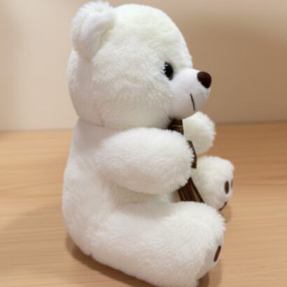 osito de peluche blanco con lazo