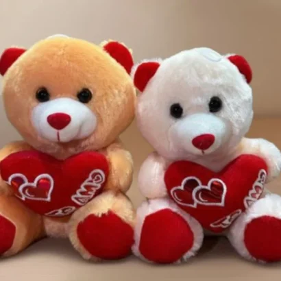 ositos de peluche con corazón rojo te amo