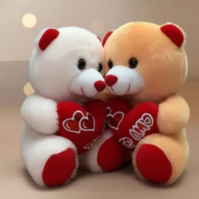 ositos de peluche con corazón rojo te amo