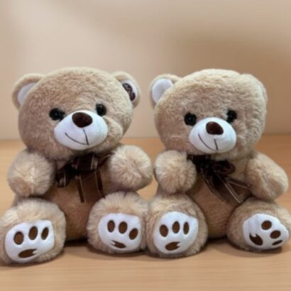 ositos de peluche marrón claro con lazos
