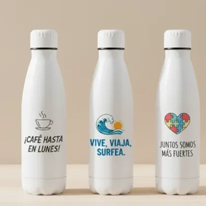 termo de agua personalizable con nombres y frases